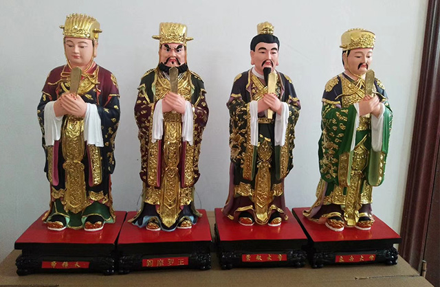 貼金彩繪四寶財神